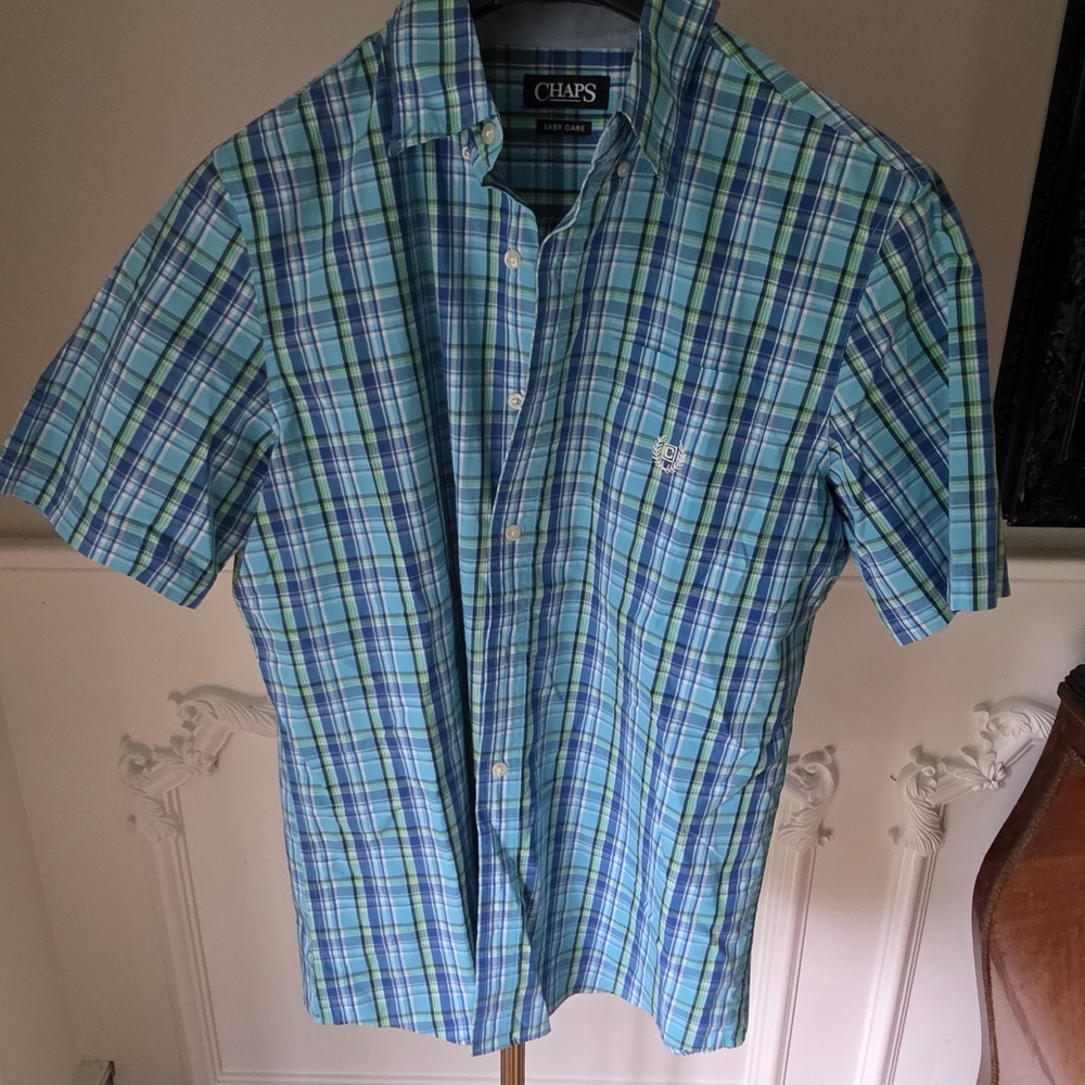 Chaps Blue Plaid Men's Shirt